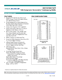 Datasheet DS1747WP-120 производства Dallas