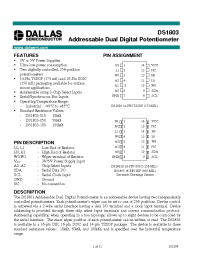 Datasheet DS1803Z-100 производства Dallas