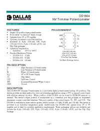 Datasheet DS1804-050 manufacturer Dallas