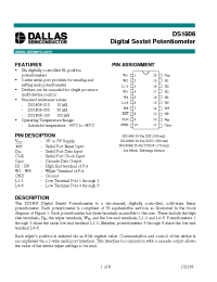 Datasheet DS1806 manufacturer Dallas