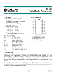Datasheet DS1806-010 manufacturer Dallas