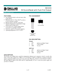 Datasheet DS1810-5 производства Dallas