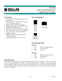 Datasheet DS1816 manufacturer Dallas
