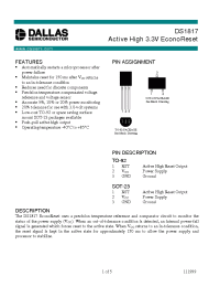 Datasheet DS1817-5 manufacturer Dallas