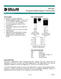Datasheet DS1821 manufacturer Dallas
