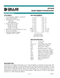 Datasheet DS1844-050 manufacturer Dallas