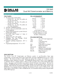 Datasheet DS1845X-010 manufacturer Dallas
