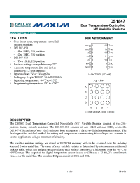 Datasheet DS1847 производства Dallas