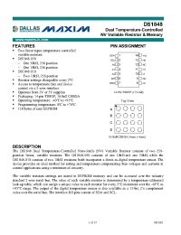 Datasheet DS1848B-050 manufacturer Dallas