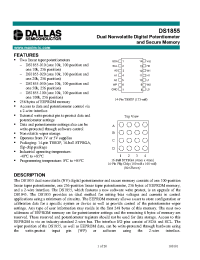 Datasheet DS1855B-020 производства Dallas