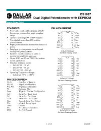 Datasheet DS1867-10 производства Dallas