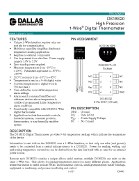 Datasheet DS18S20Z производства Dallas