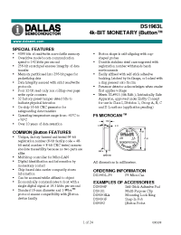 Datasheet DS1963L производства Dallas