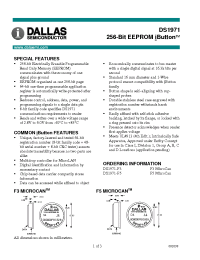 Datasheet DS1971 manufacturer Dallas