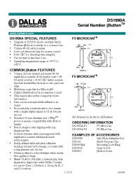 Datasheet DS1990A-F3 производства Dallas