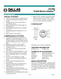 Datasheet DS1995 manufacturer Dallas