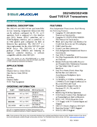 Datasheet DS21455 производства Dallas