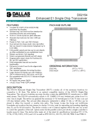Datasheet DS2154 manufacturer Dallas