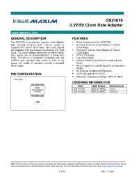 Datasheet DS21610 производства Dallas