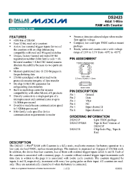 Datasheet DS2423X manufacturer Dallas