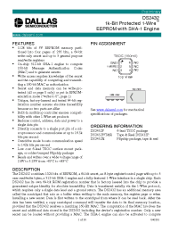 Datasheet DS2432 manufacturer Dallas