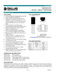 Datasheet DS2433-Z01 manufacturer Dallas