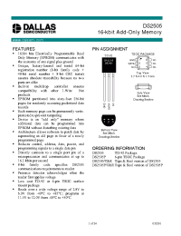 Datasheet DS2505P производства Dallas