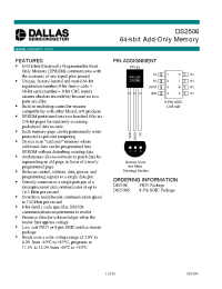 Datasheet DS2506S производства Dallas