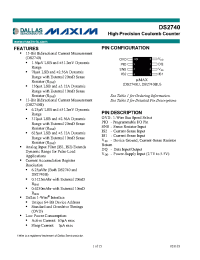 Datasheet DS2740BU производства Dallas
