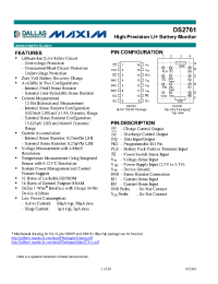 Datasheet DS2761AX manufacturer Dallas