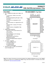 Datasheet DS5001FP-16N производства Dallas