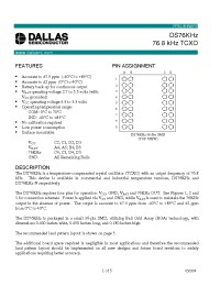 Datasheet DS76KHZ manufacturer Dallas