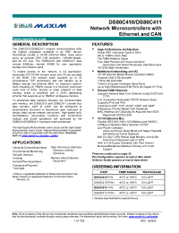 Datasheet DS80C411-FNY производства Dallas