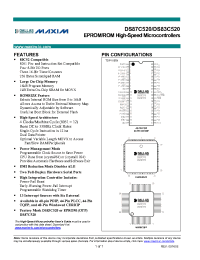 Datasheet DS83C520-MCL manufacturer Dallas