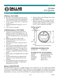 Datasheet DS9092 manufacturer Dallas