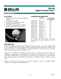 Datasheet DS9104-120 производства Dallas
