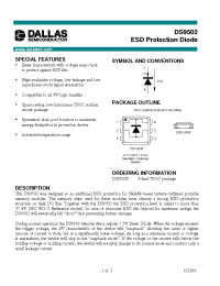 Datasheet DS9502P производства Dallas