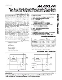 Datasheet MAX9812HEXT-T производства Dallas