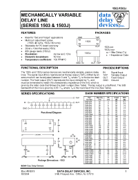 Datasheet 1503 manufacturer Data Delay