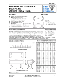 Datasheet 1503-100A manufacturer Data Delay