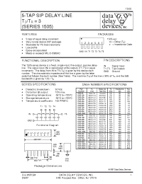 Datasheet 1505-100B manufacturer Data Delay