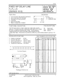 Datasheet 1513-10B manufacturer Data Delay