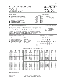 Datasheet 1517-XXZ manufacturer Data Delay