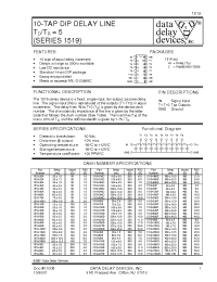 Datasheet 1519-150E manufacturer Data Delay