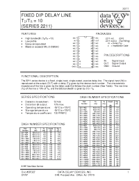 Datasheet 2211-500C manufacturer Data Delay