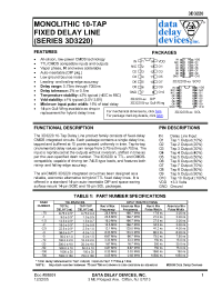 Datasheet 3D3220D-100 manufacturer Data Delay