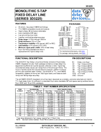 Datasheet 3D3225-200 manufacturer Data Delay
