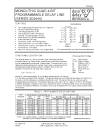 Datasheet 3D3444D-xx manufacturer Data Delay