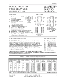 Datasheet 3D7105 manufacturer Data Delay