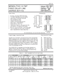 Datasheet 3D7110-3.5 manufacturer Data Delay